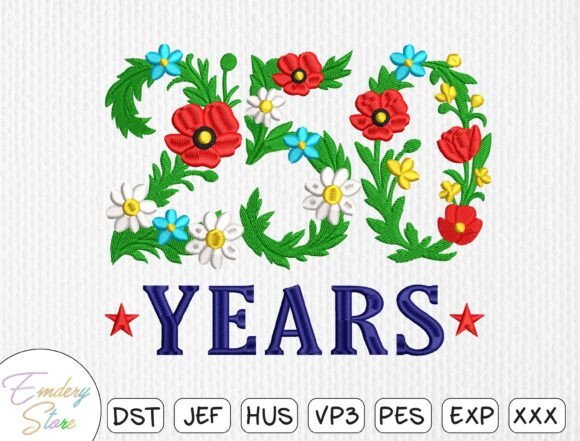250 Years Floral Embroidery Design Review