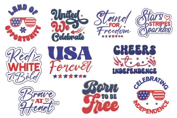 4th of July USA Embroidery Bundle Set Review
