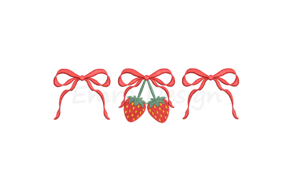 Coquette Cherry Bow Embroidery Design Review