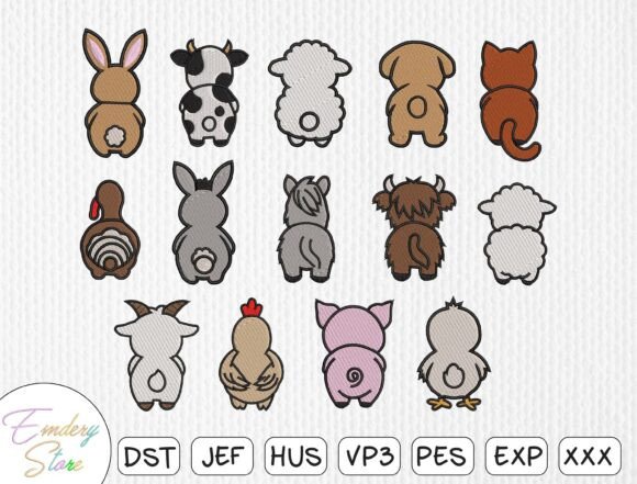 Cute Animal Butts Embroidery Patch Set Review