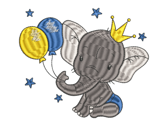 Cute Crowned Elephant Embroidery Review