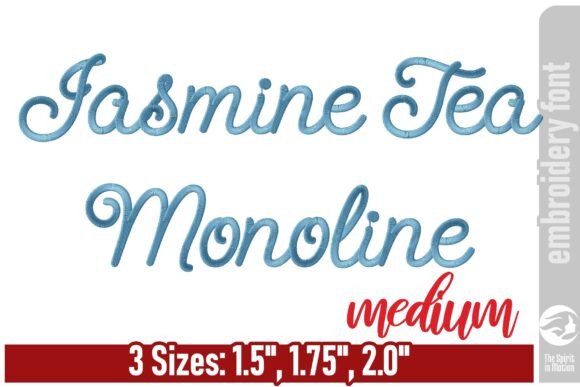 Jasmine Tea Monoline Embroidery Font - M Review