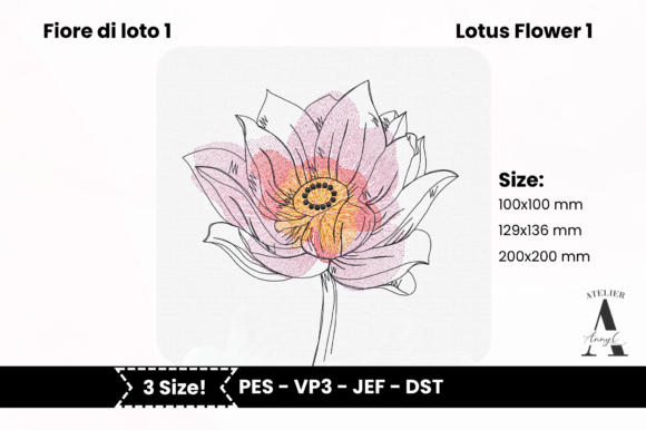 Lotus Flower Line Art Embroidery Design Review