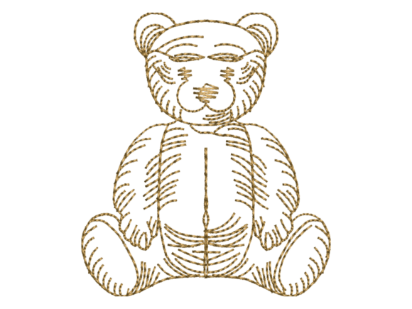 Single Line Teddy Bear Embroidery Review