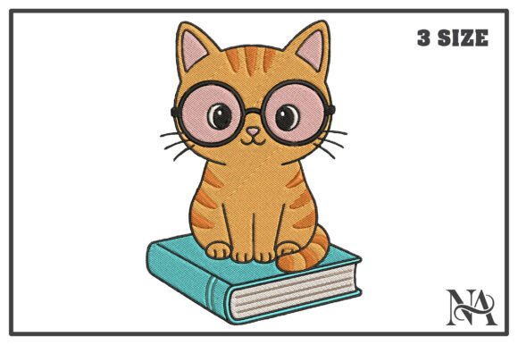 Smart Reading Cat Embroidery Design Review