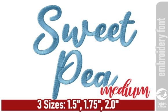 Sweet Pea Script Embroidery Font - Med. Review