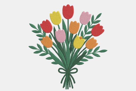 Tulip Flowers Embroidery Design Review